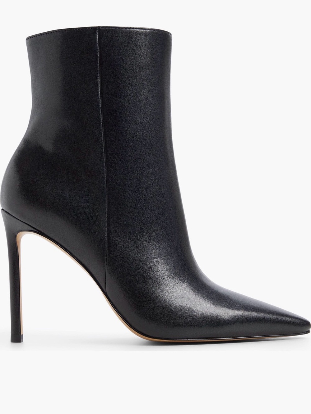 Aldo Guavaberry Black Pointed-Toe Stiletto Ankle Boot